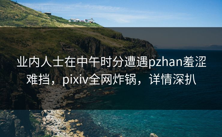 业内人士在中午时分遭遇pzhan羞涩难挡，pixiv全网炸锅，详情深扒