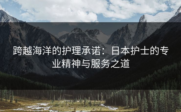 跨越海洋的护理承诺：日本护士的专业精神与服务之道